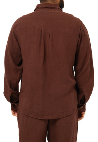 Everseason Brown shirt and pants set on a white background