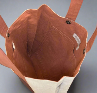 Linen Tote Bag -Brick
